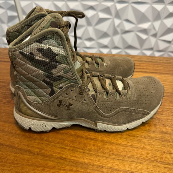 Under Armour Micro G Valsetz Boots Mens Size 9.5 Tactical Camo High-Top NEW!! - Picture 1 of 9